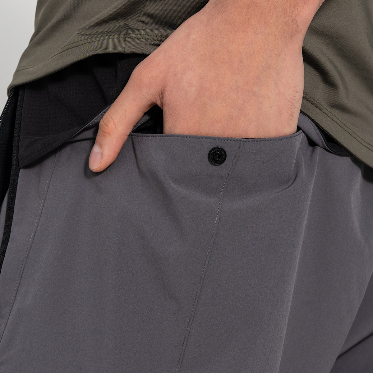 Image of Fabric Blocking Activewear Performance 9 Inch Shorts for Men