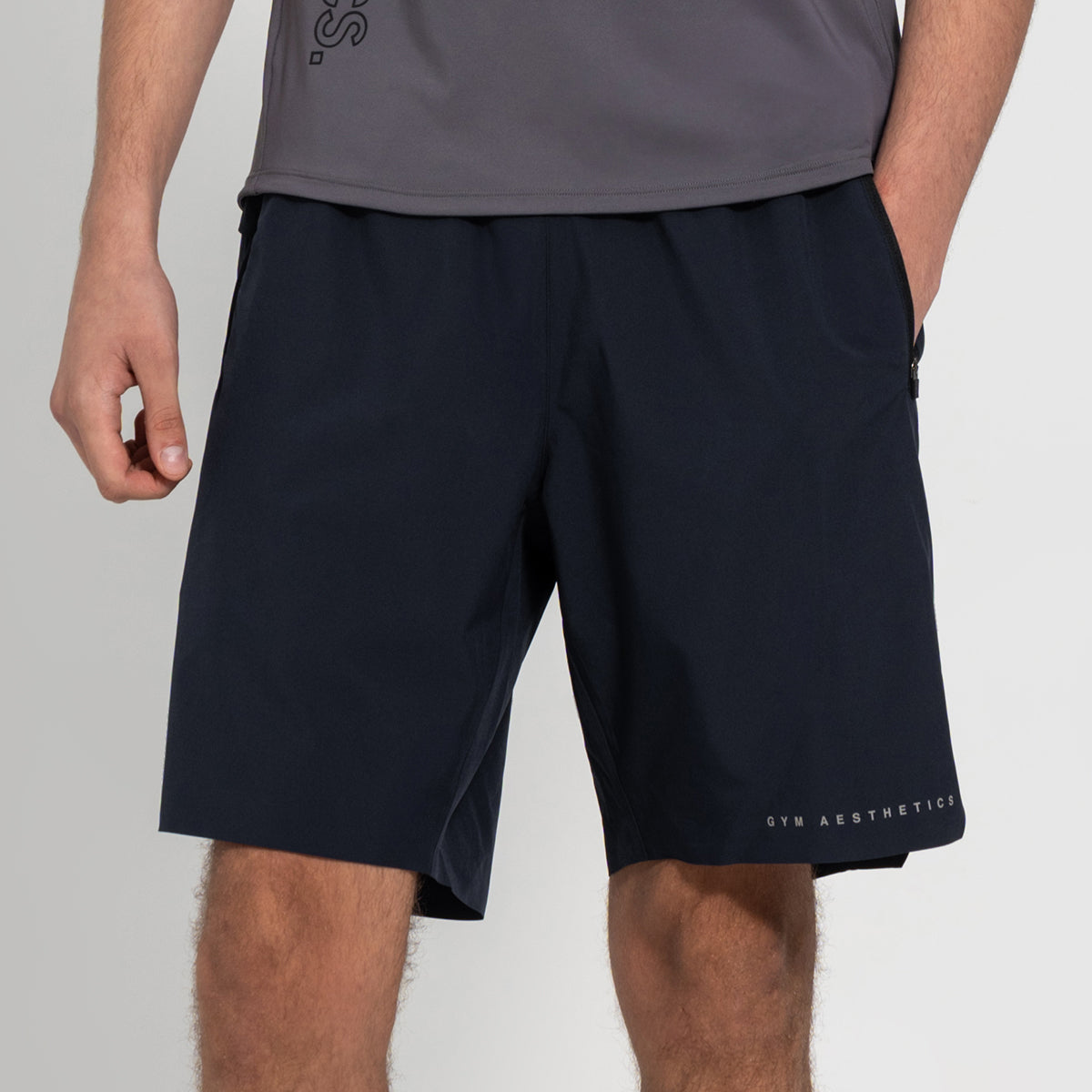 Image of Fabric Blocking Activewear Performance 9 Inch Shorts for Men