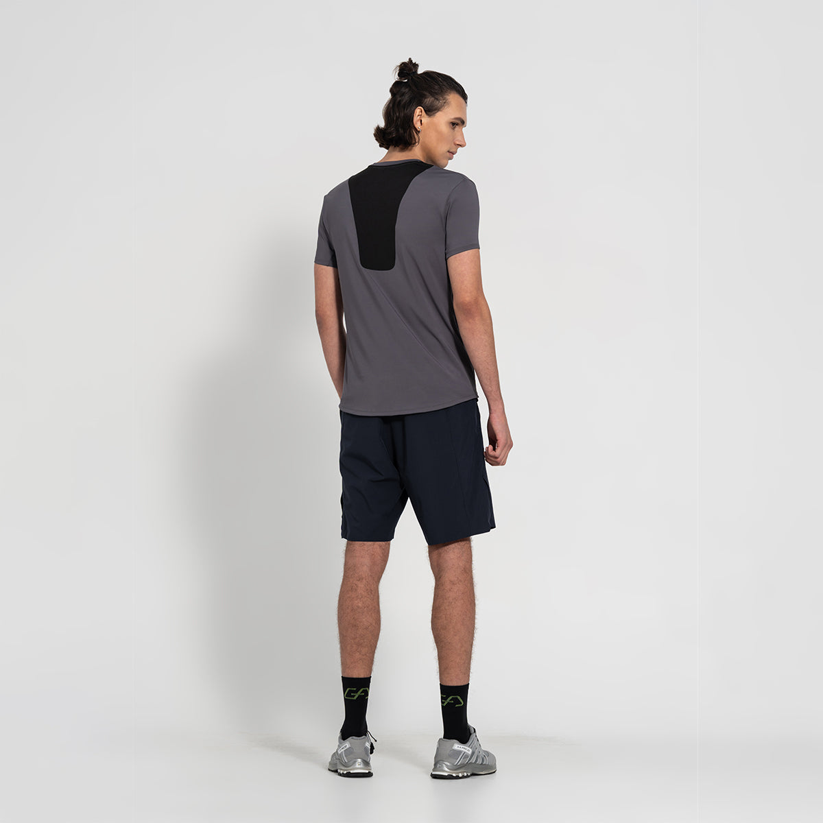 Image of Fabric Blocking Activewear Performance 9 Inch Shorts for Men