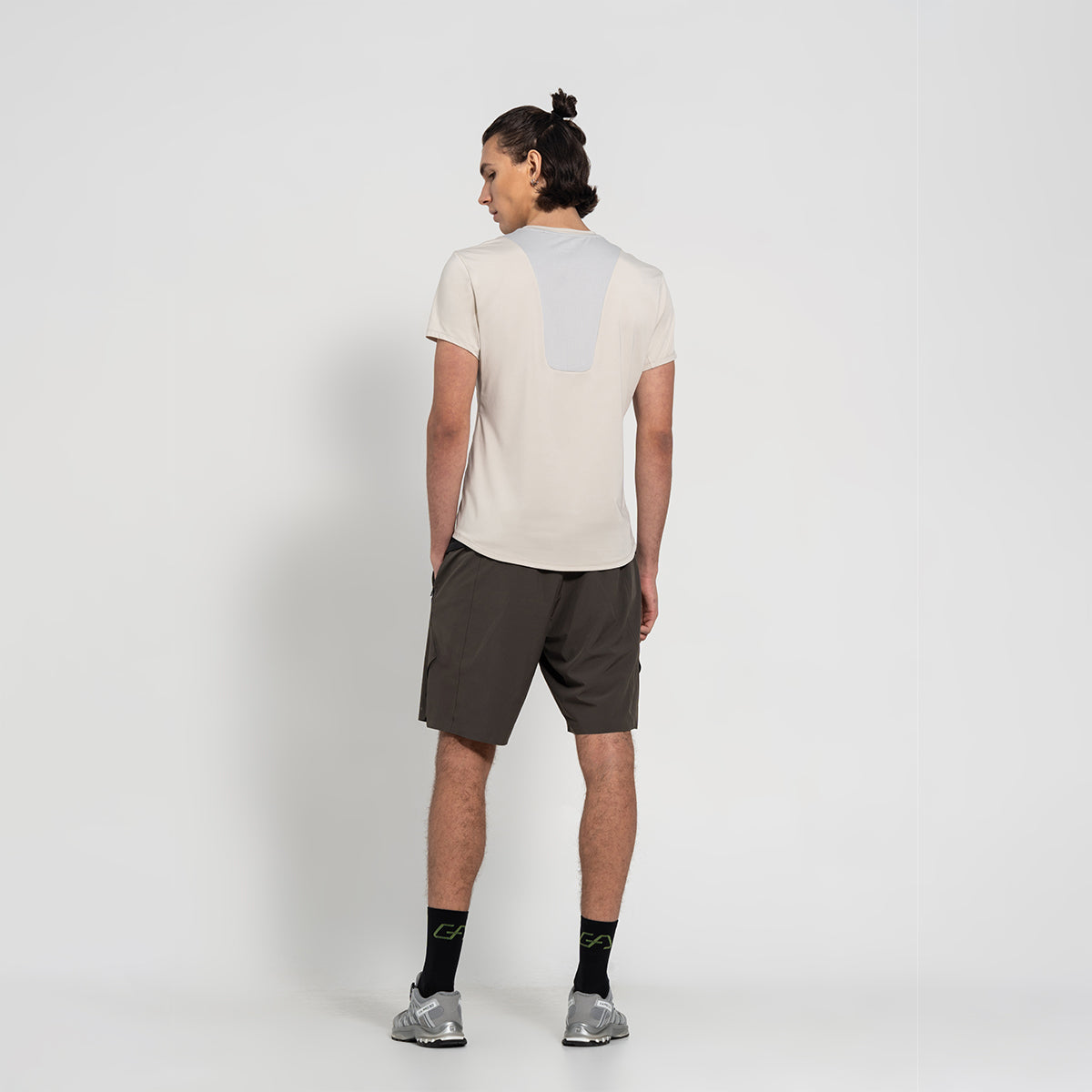 Image of Fabric Blocking Activewear Performance 9 Inch Shorts for Men