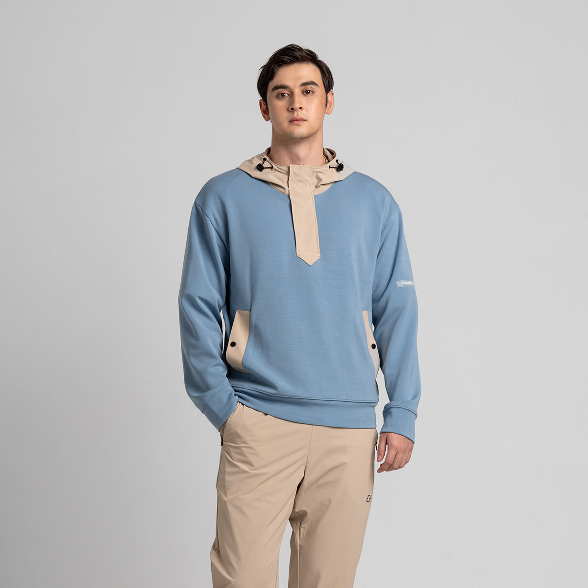 Image of Fabric blocking Athleisure Trendy Hoodies for Men