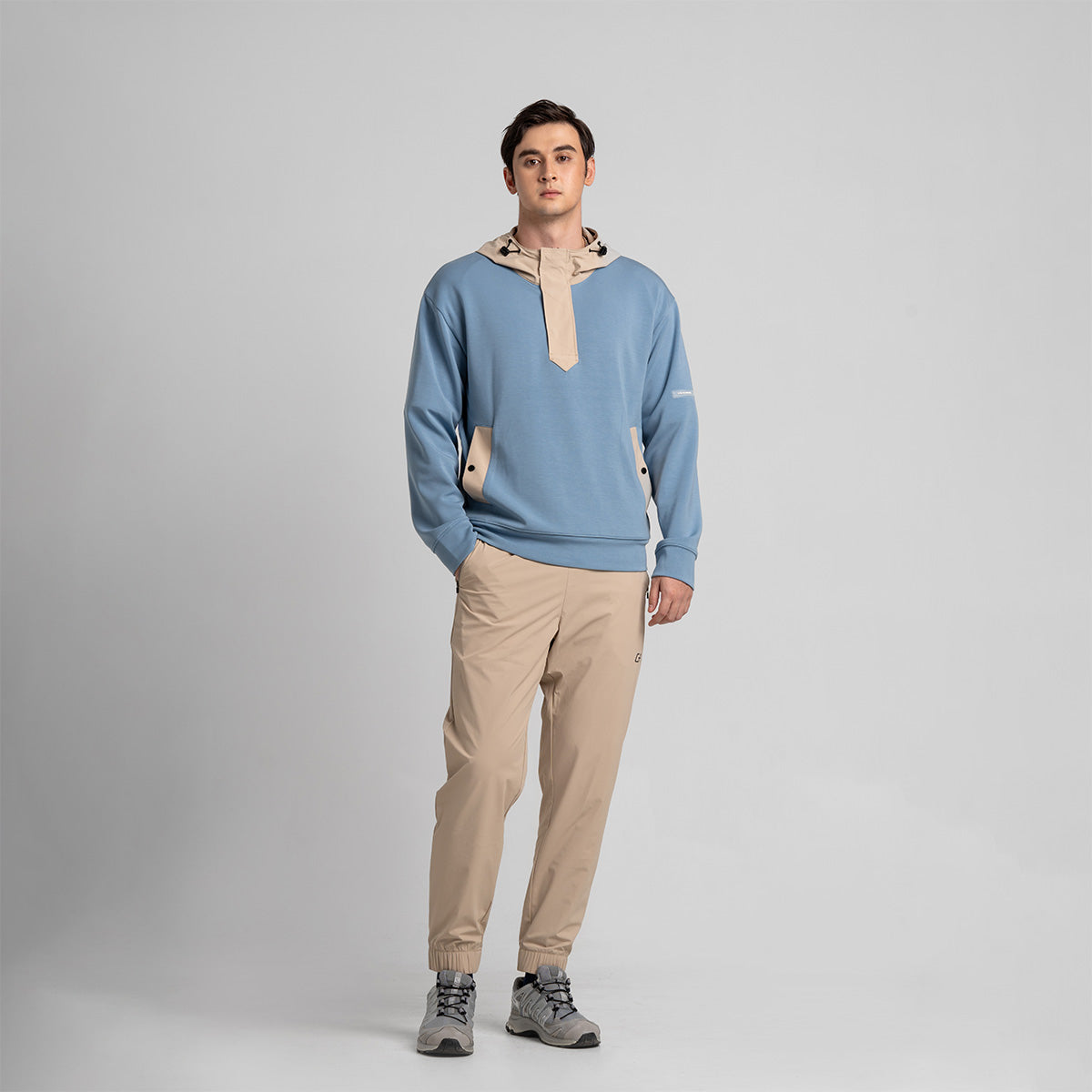 Image of Fabric blocking Athleisure Trendy Hoodies for Men
