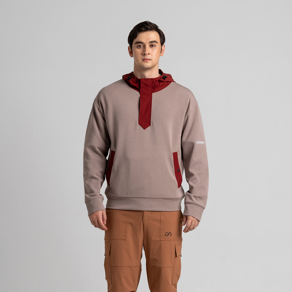 Image of Fabric blocking Athleisure Trendy Hoodies for Men