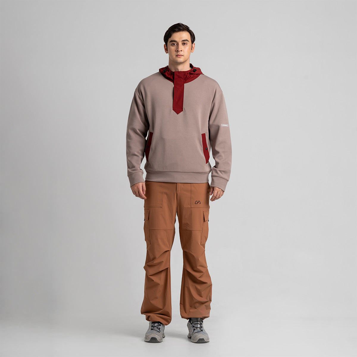 Image of Fabric blocking Athleisure Trendy Hoodies for Men