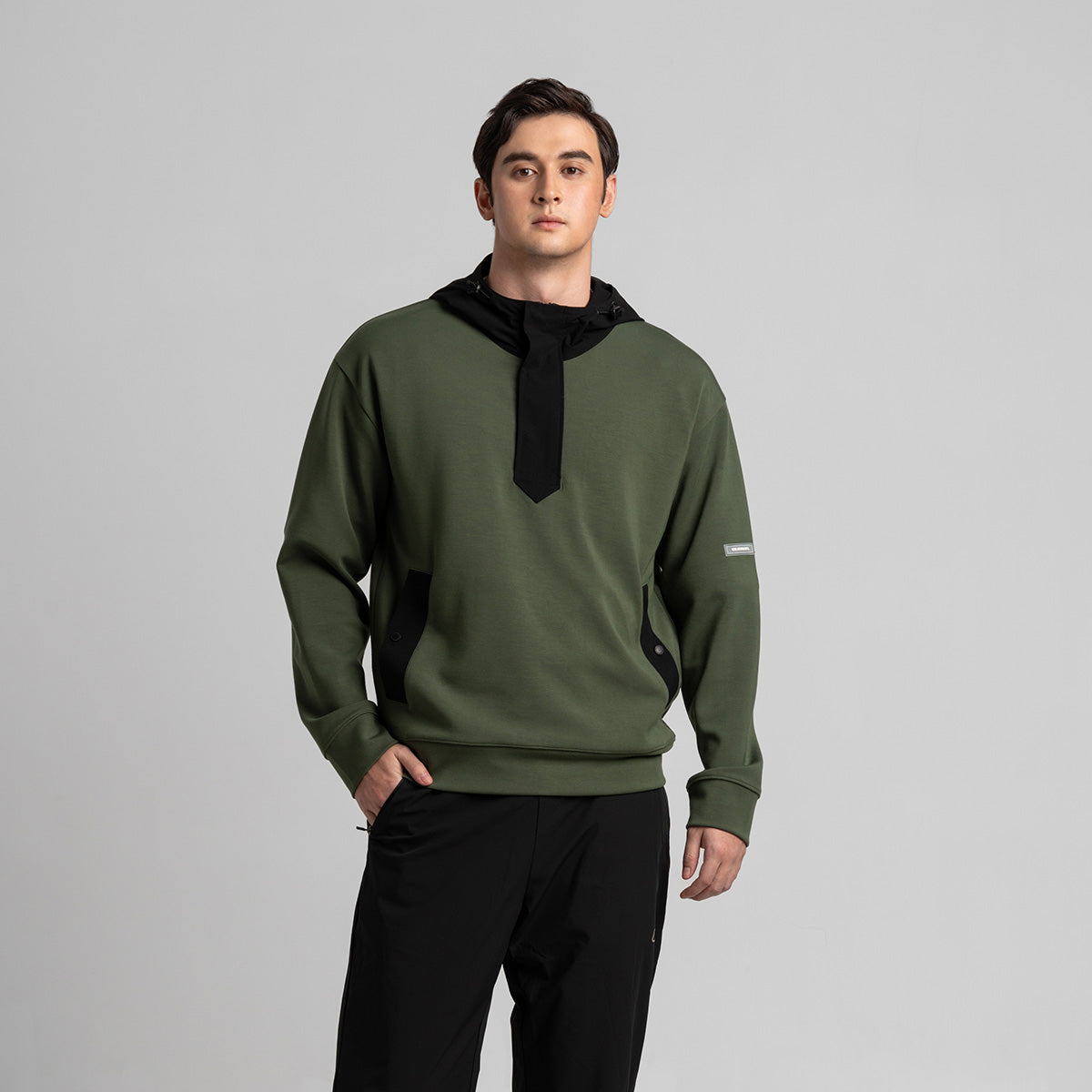 Image of Fabric blocking Athleisure Trendy Hoodies for Men