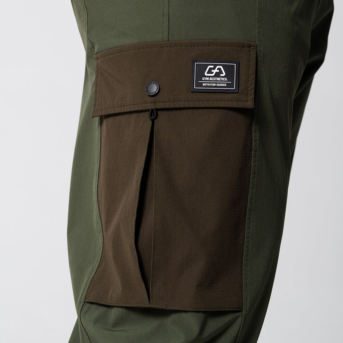 Image of Fabric Blocking Functional Cargo Straight Pants for Men