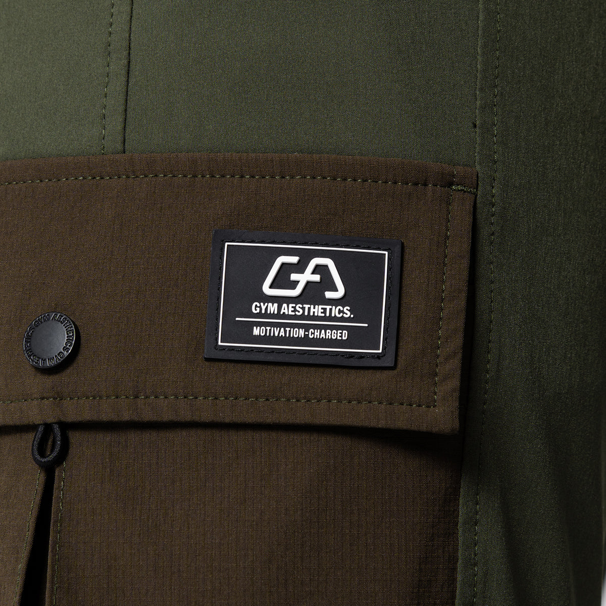 Image of Fabric Blocking Functional Cargo Straight Pants for Men