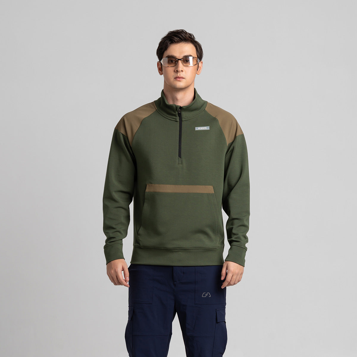 Image of Half Zip Athleisure Trendy Sweatshirt for Men