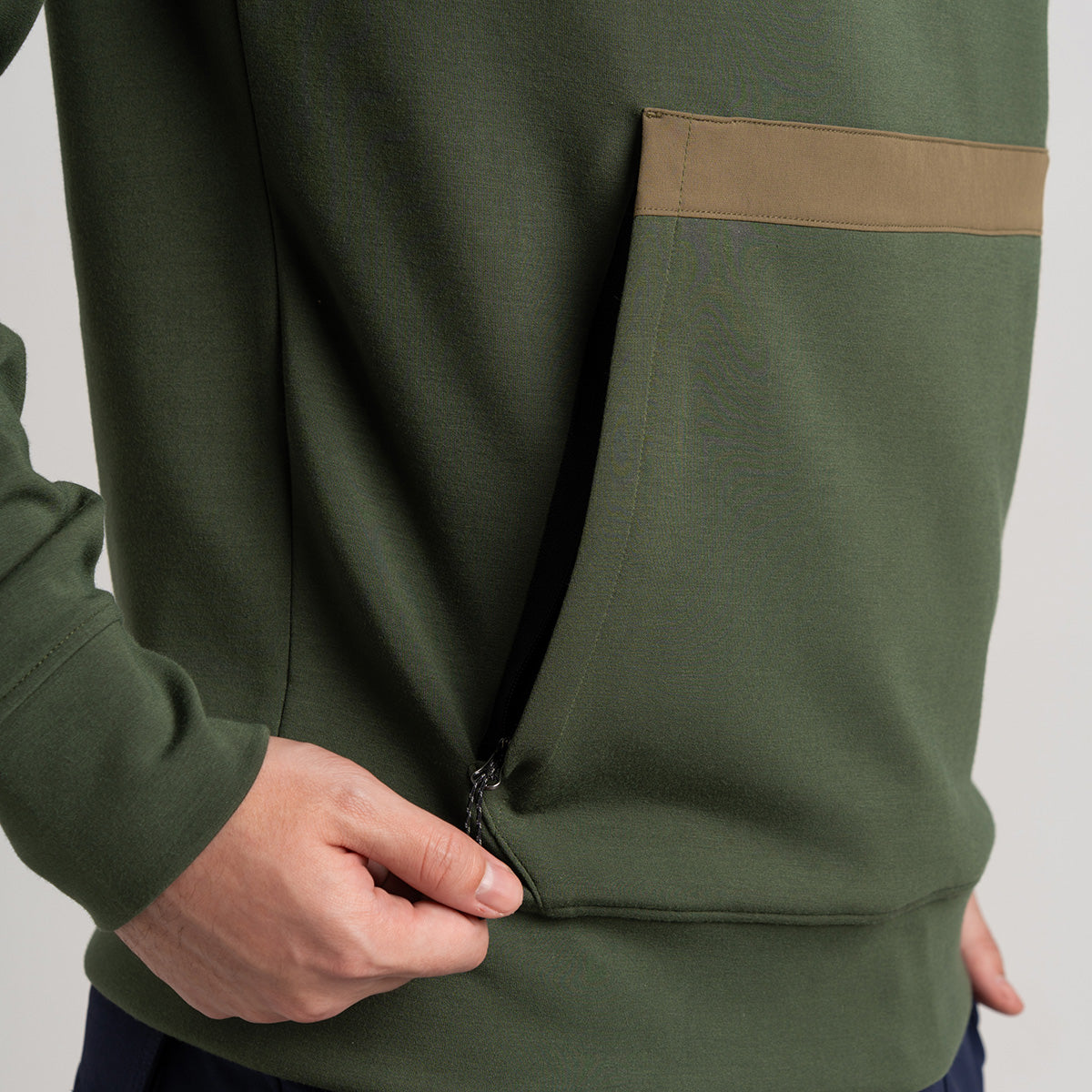 Image of Half Zip Athleisure Trendy Sweatshirt for Men