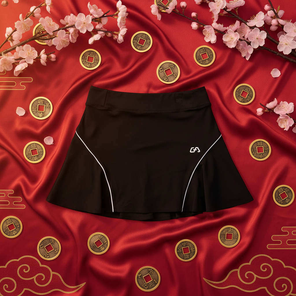 Image of Lunar New Year Tennis Skirt - Cherry Blossom