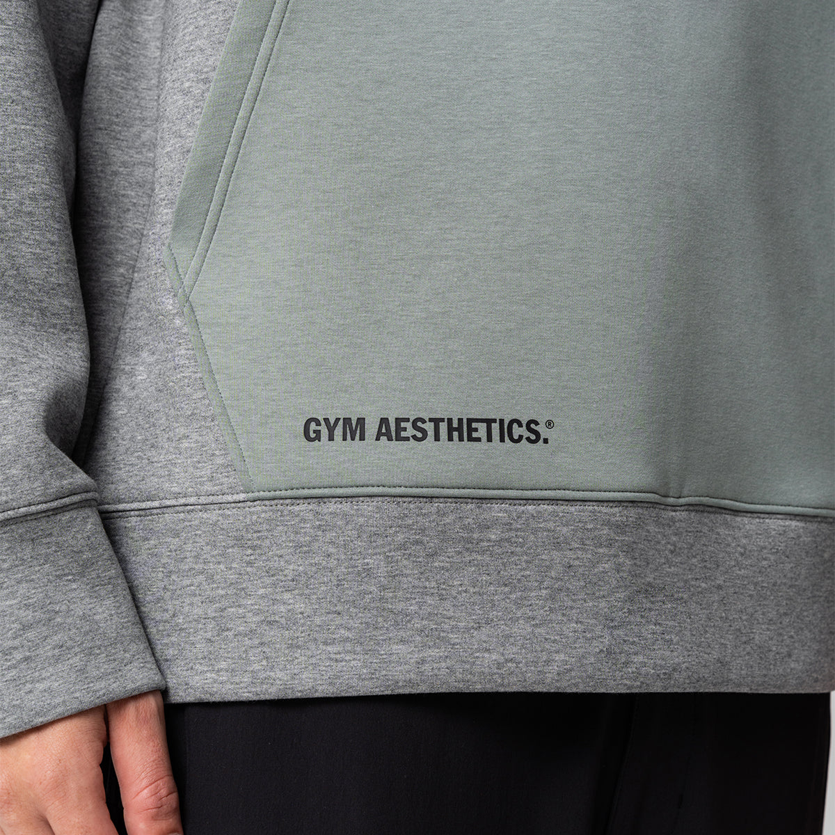 Oversize Everyday Wears Color Blocking Hoodies for Men Olive XS