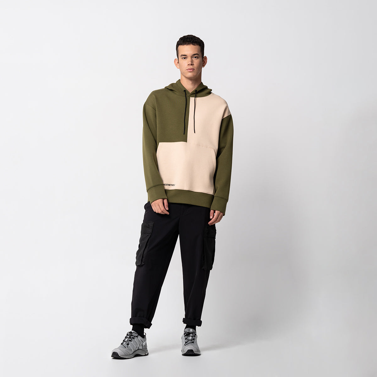 Image of Oversize Everyday Wears Color Blocking Hoodies for Men