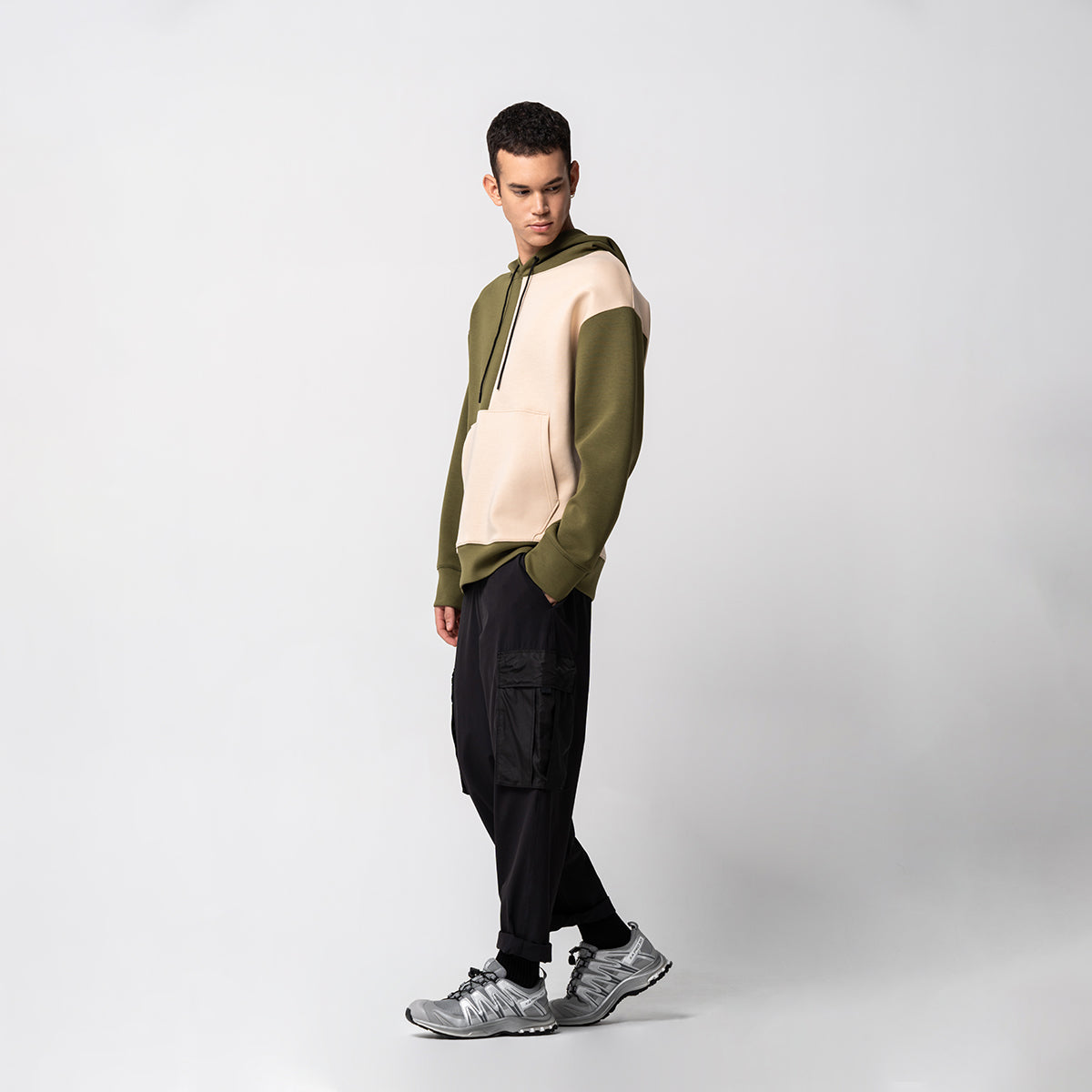 Image of Oversize Everyday Wears Color Blocking Hoodies for Men