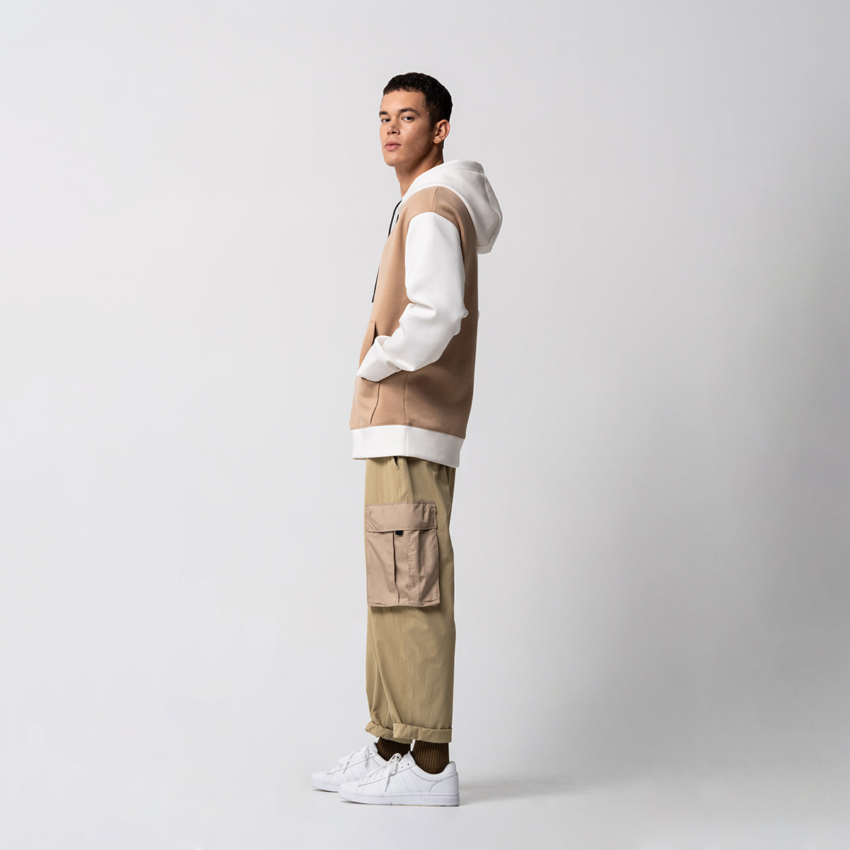 Image of Oversize Everyday Wears Color Blocking Hoodies for Men