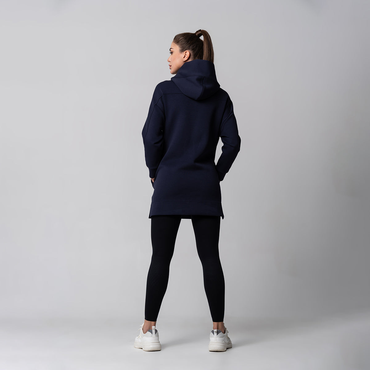 Image of Oversize Everyday Wears Embossed Print Hoodies Tunic for Women