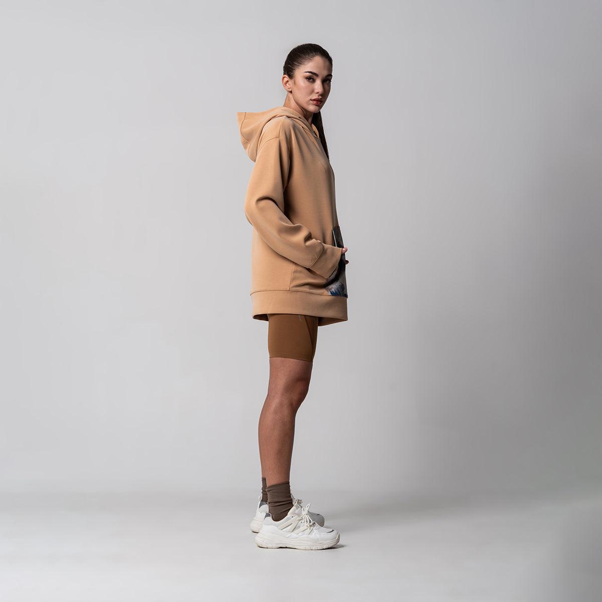 Image of Oversize Everyday Wears Flocking Print Hoodies Pattern Pocket for Unisex