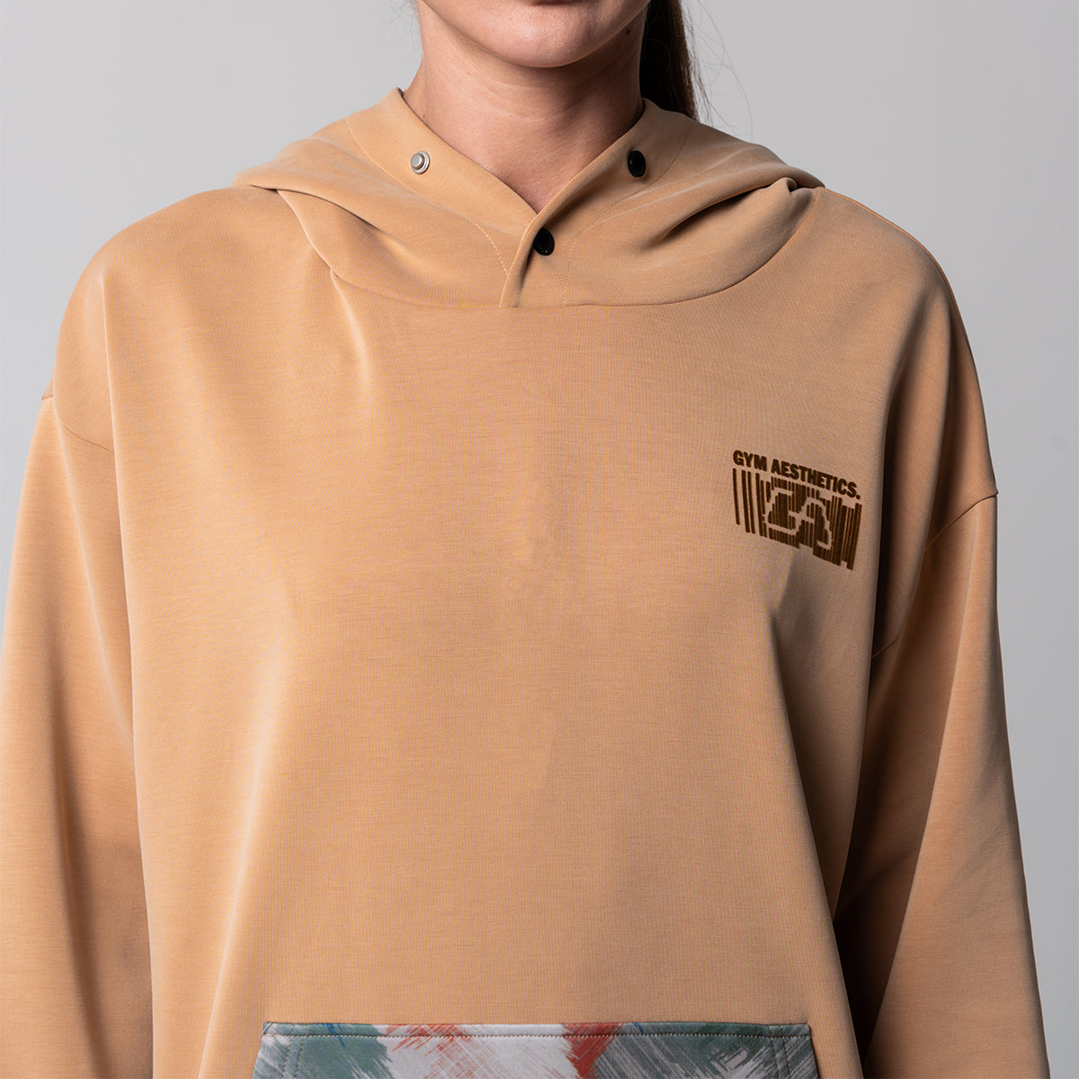 Image of Oversize Everyday Wears Flocking Print Hoodies Pattern Pocket for Unisex