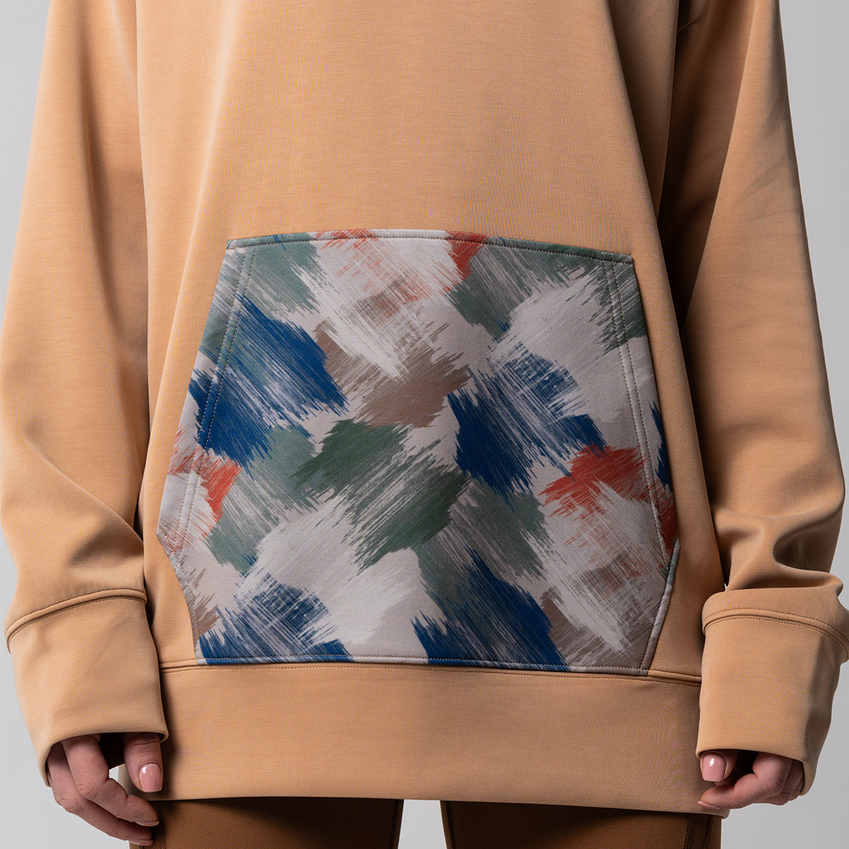 Image of Oversize Everyday Wears Flocking Print Hoodies Pattern Pocket for Unisex