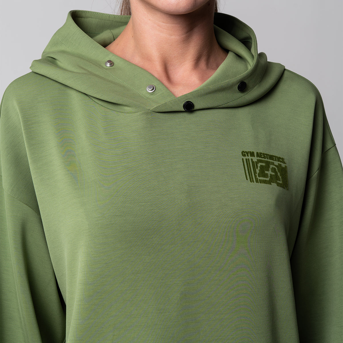 Image of Oversize Everyday Wears Flocking Print Hoodies Pattern Pocket for Unisex