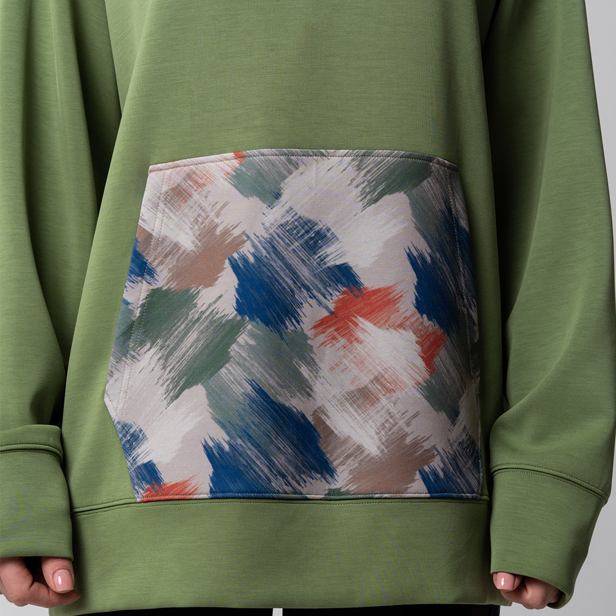 Image of Oversize Everyday Wears Flocking Print Hoodies Pattern Pocket for Unisex