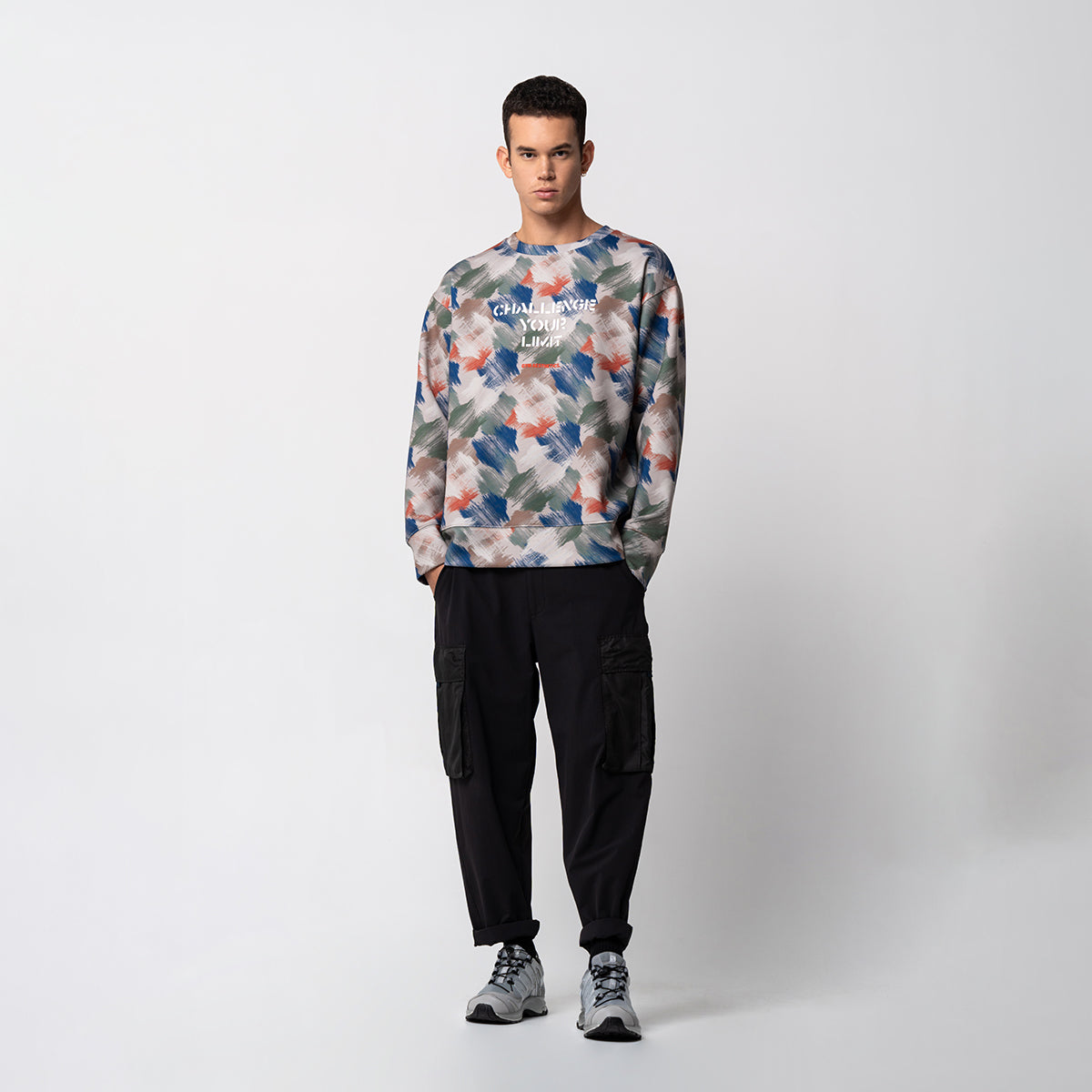 Image of Oversize Everyday Wears Pattern Sweatshirt for Men
