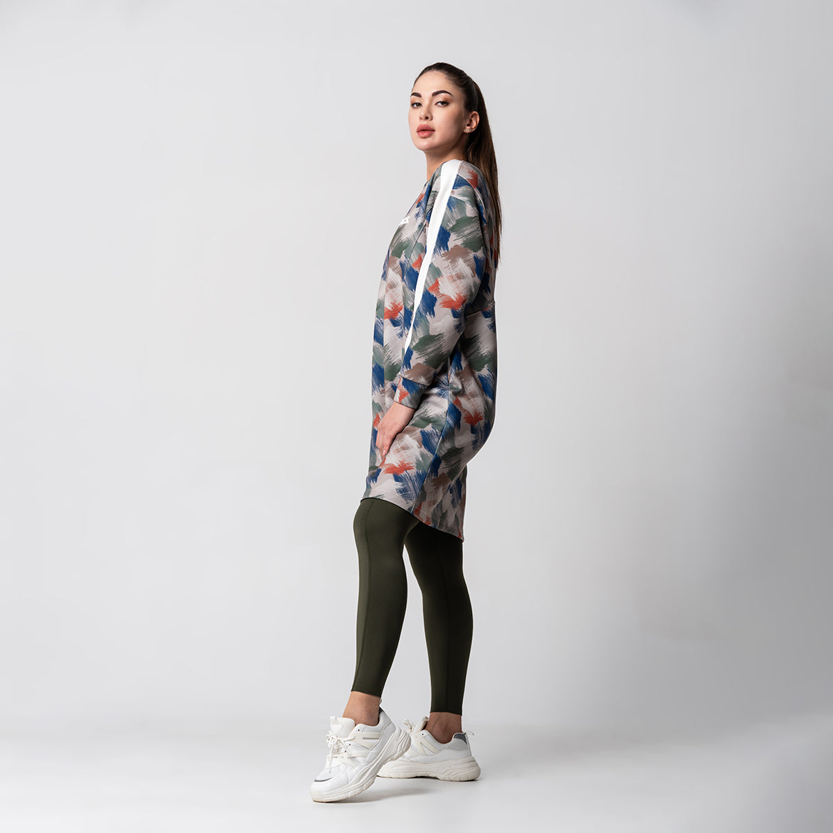 Image of Oversize Everyday Wears Pattern Sweatshirt Tunic for Women