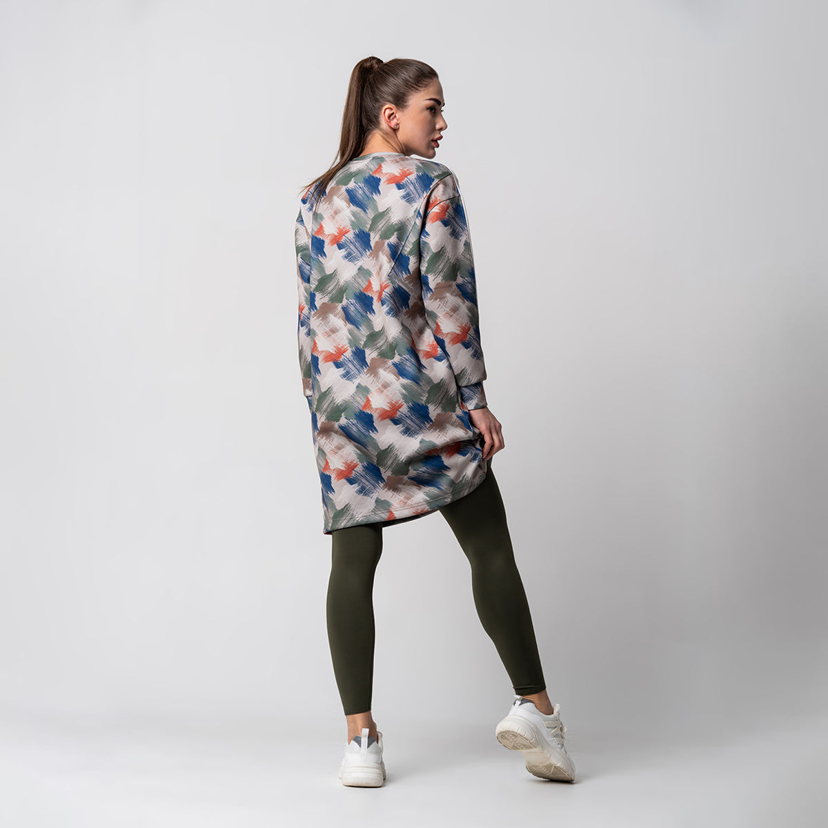 Image of Oversize Everyday Wears Pattern Sweatshirt Tunic for Women