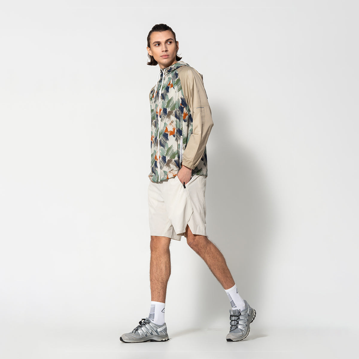 Image of Pattern Athleisure Water Resistant Jacket for Unisex