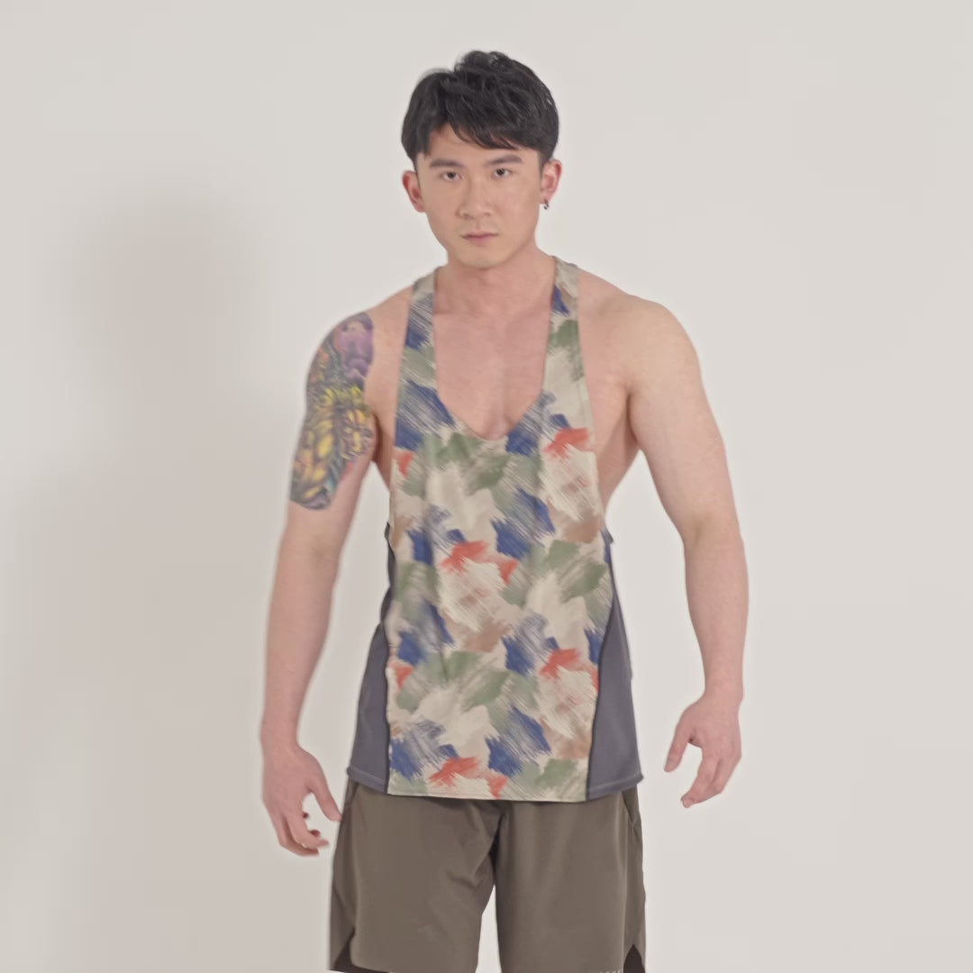 Image of GA Tech Body Builder Essential Pattern Stringer Y Back for Men