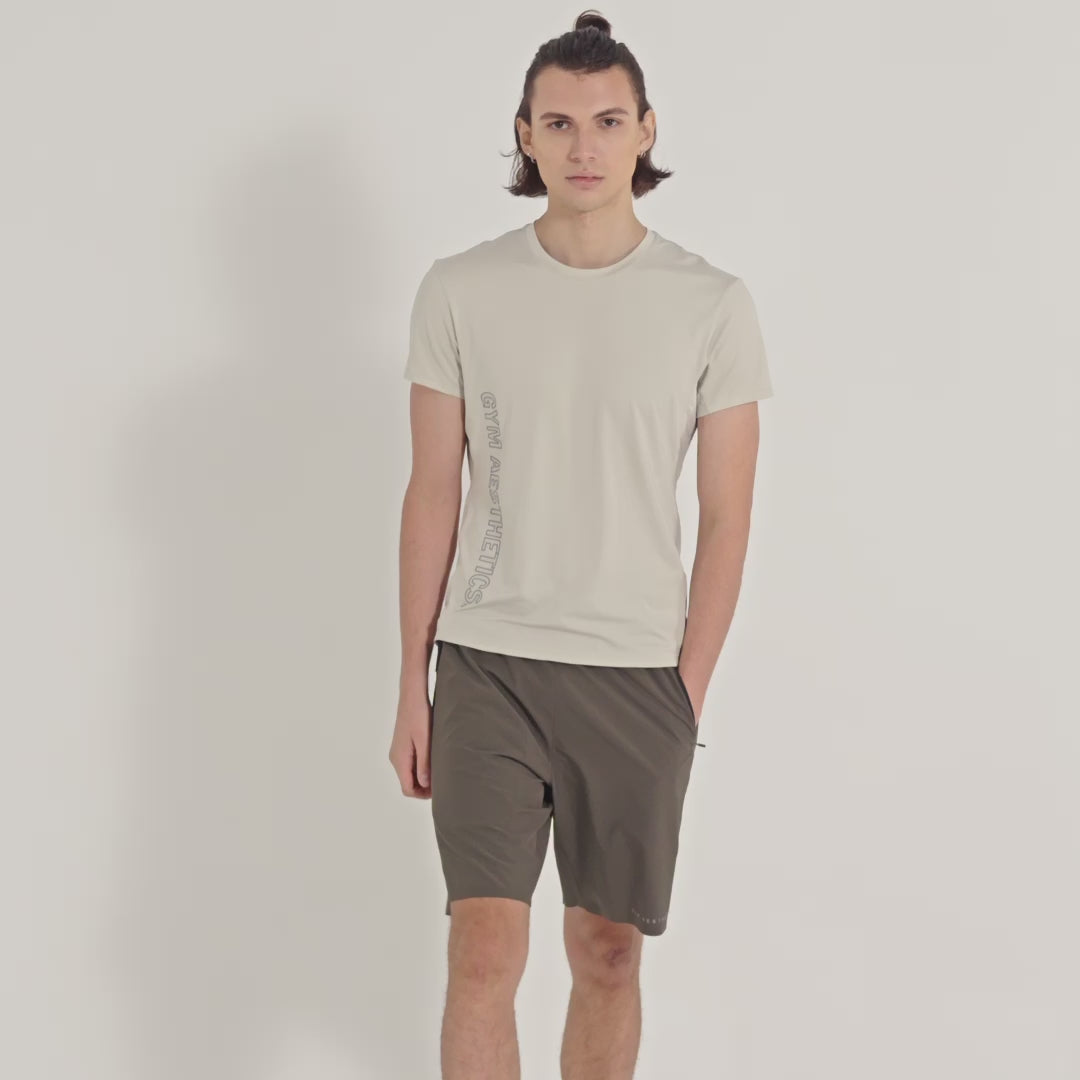 Image of Fabric Blocking Activewear Performance 9 Inch Shorts for Men