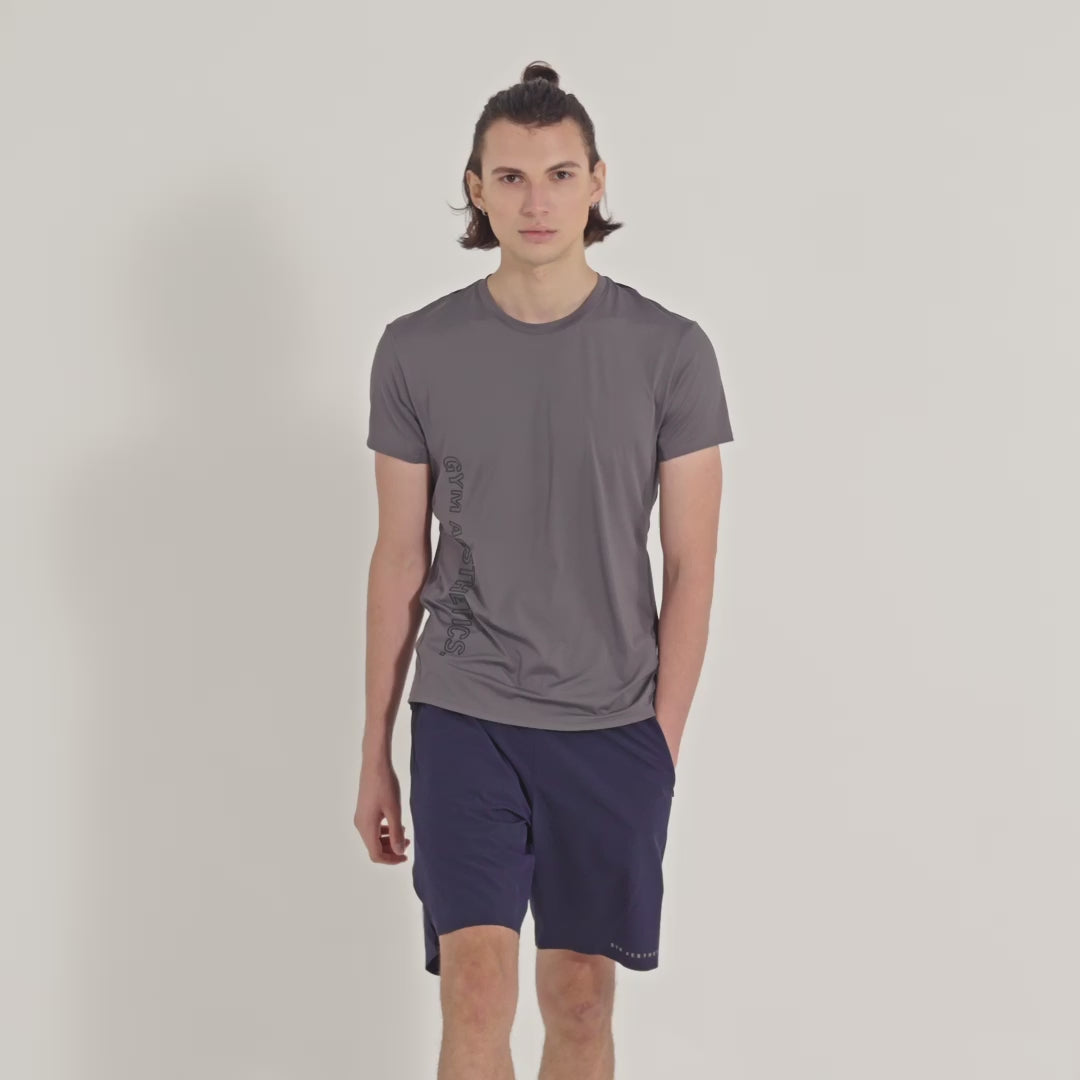 Image of Fabric Blocking Activewear Performance 9 Inch Shorts for Men