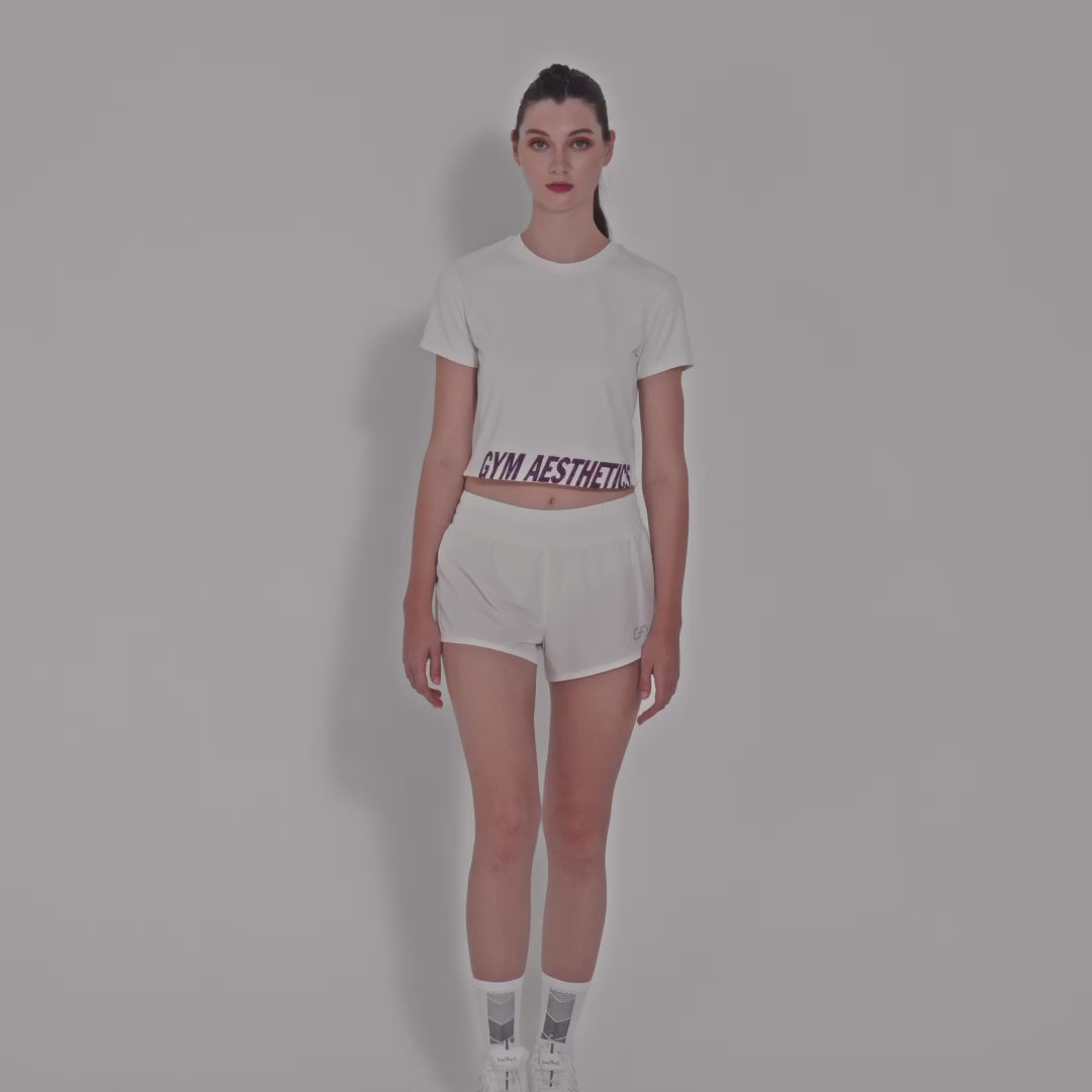 Image of Breathable Activewear Brief-Lined 3 Inch Running Shorts for Women