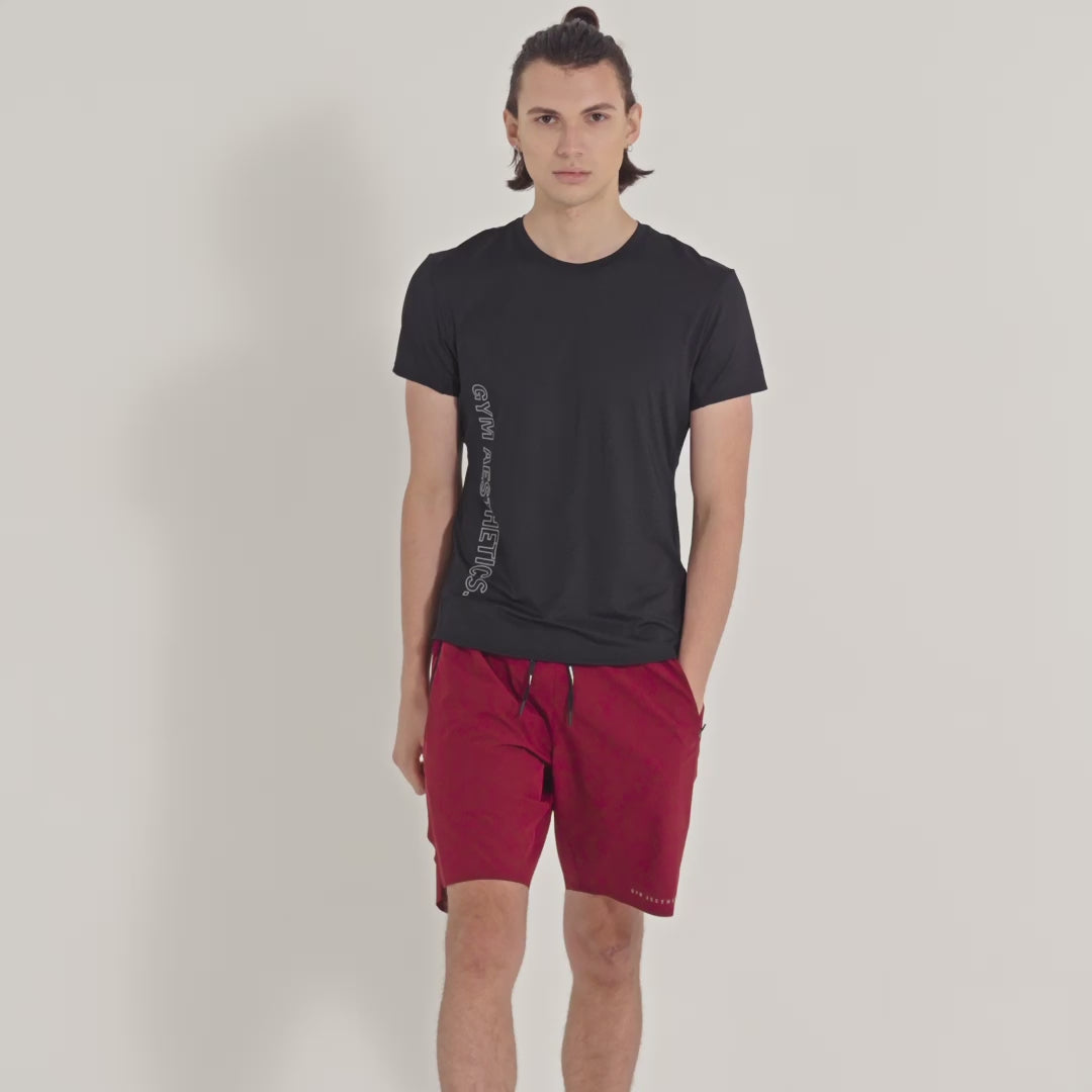 Image of Fabric Blocking Activewear Performance 9 Inch Shorts for Men