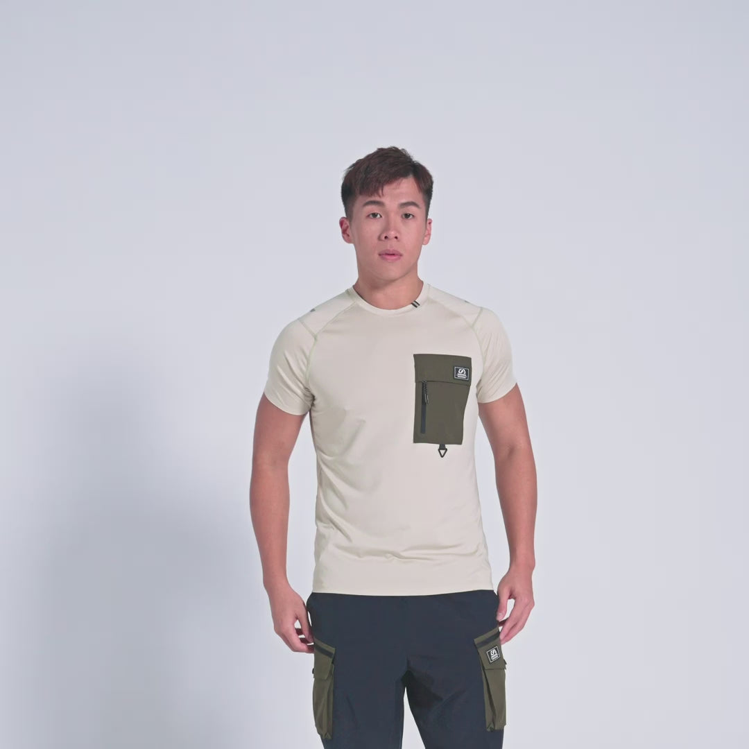 Image of Color Blocking Functional Cargo 9 Inch Running Shorts for Men