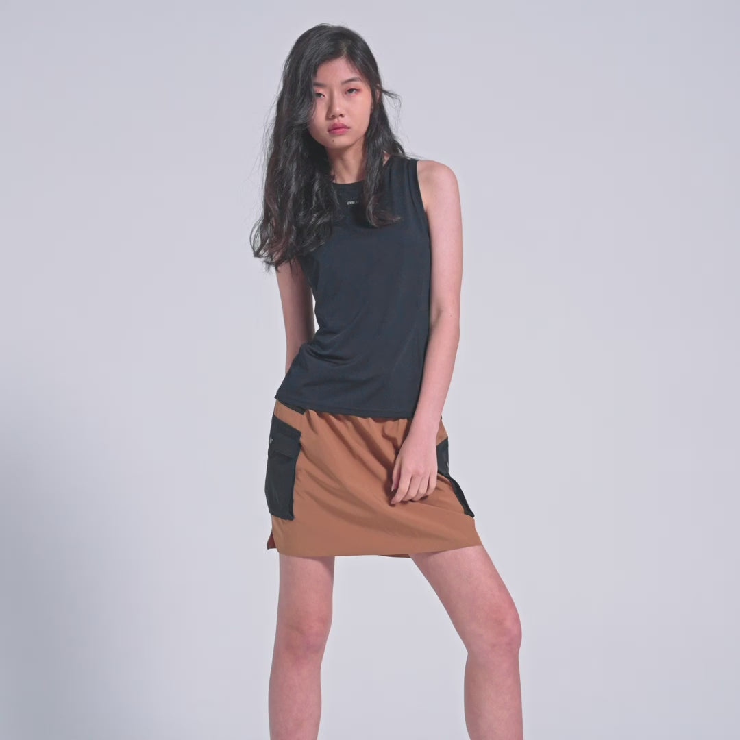 Image of 2in1 Color Block Activewear Cargo Skirt for Women