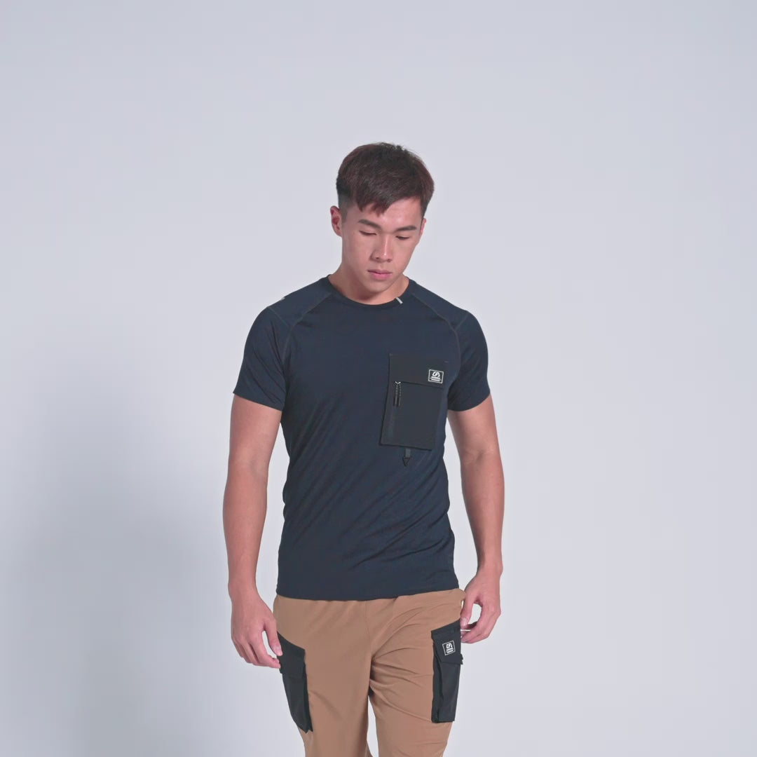 Image of Color Blocking Functional Cargo 9 Inch Running Shorts for Men