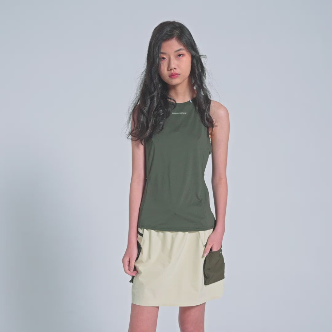 Image of 2in1 Color Block Activewear Cargo Skirt for Women