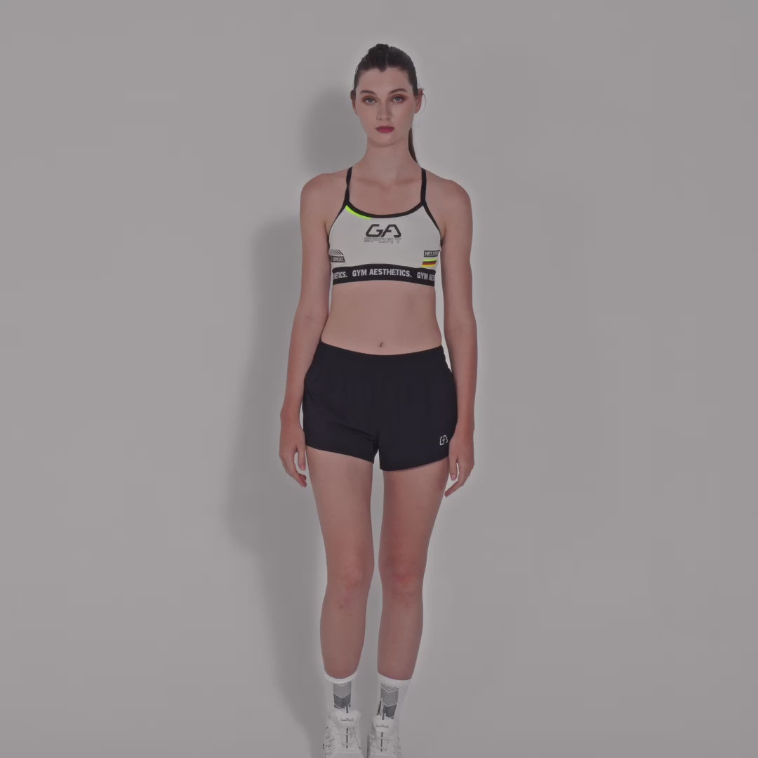 Image of 4way Stretch Activewear Brief-Lined 3 Inch Running Shorts for Women