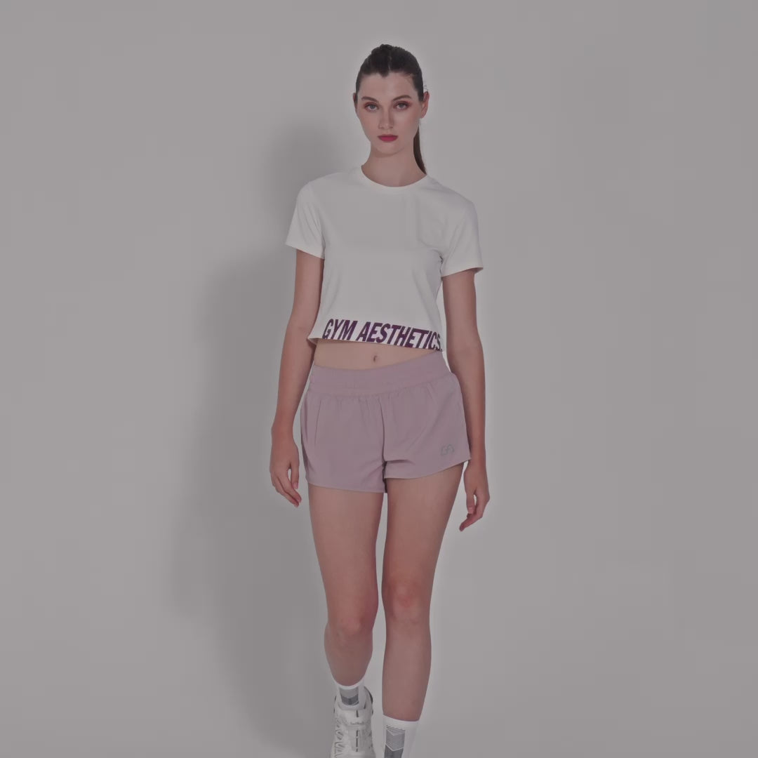 Image of Breathable Activewear Brief-Lined 3 Inch Running Shorts for Women