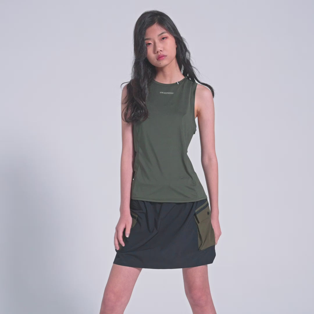 Image of 2in1 Color Block Activewear Cargo Skirt for Women