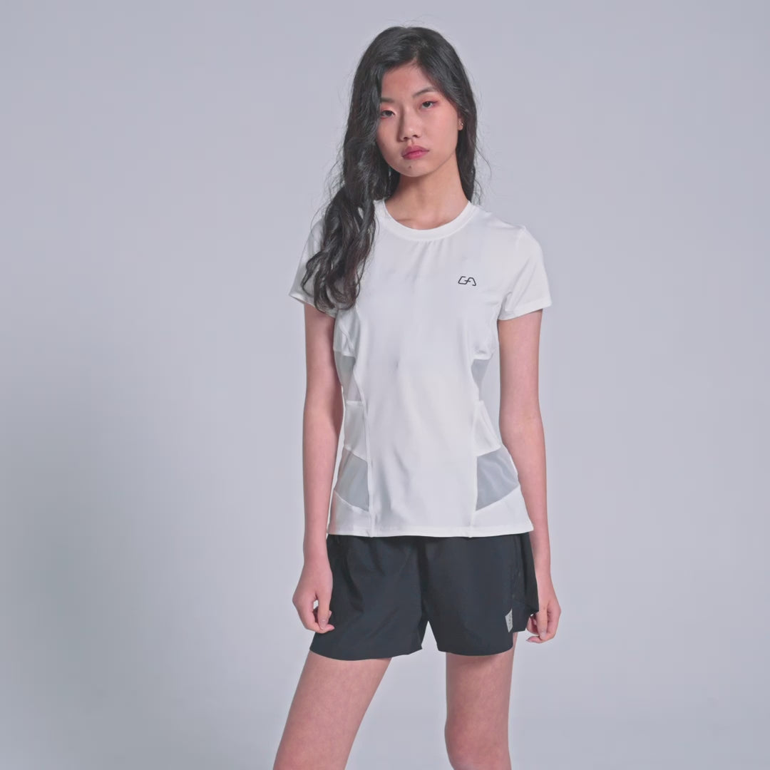 Image of Activewear Mesh Blocking Sport Shirt for Women