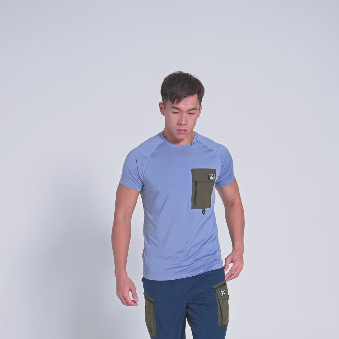 Image of Color Blocking Functional Cargo 9 Inch Running Shorts for Men