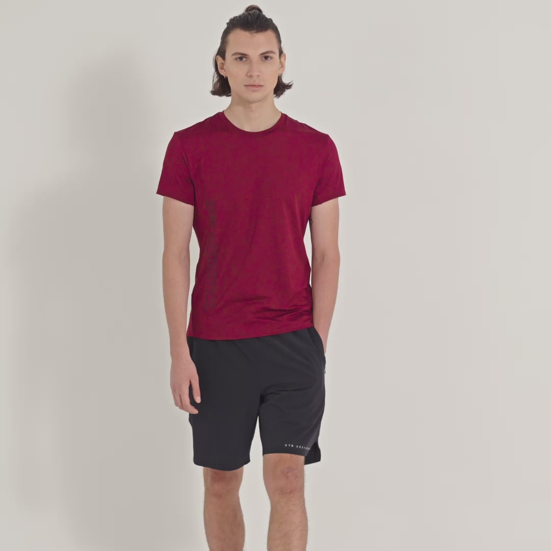 Image of Fabric Blocking Activewear Performance 9 Inch Shorts for Men