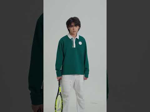 Image of Trendy Performance Tennis Sweatshirt Polo for Men