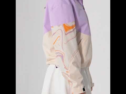 Image of Digital Print Pattern Athleisure Water Resistant Jacket for Women