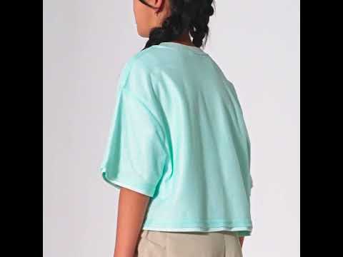 Image of Athleisure Mesh Layer T Shirt for Girl