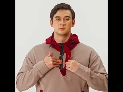 Image of Fabric blocking Athleisure Trendy Hoodies for Men