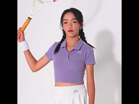 Image of Athleisure Cropped Polo for Women