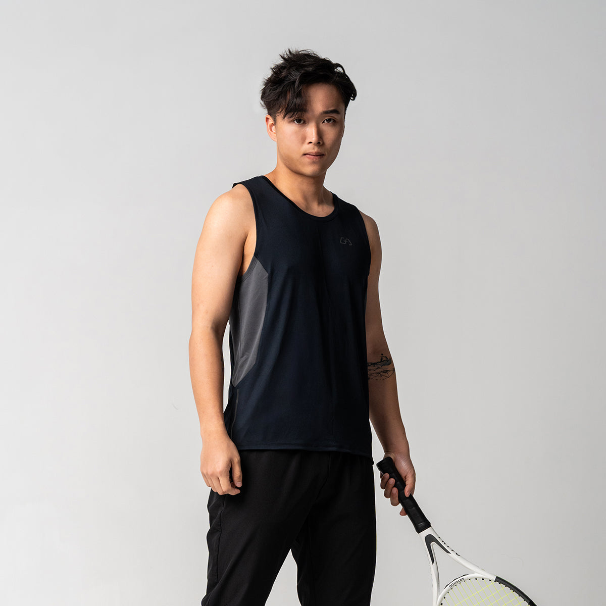 Image of Training Breathable Mesh Blocking Tank Top for Men