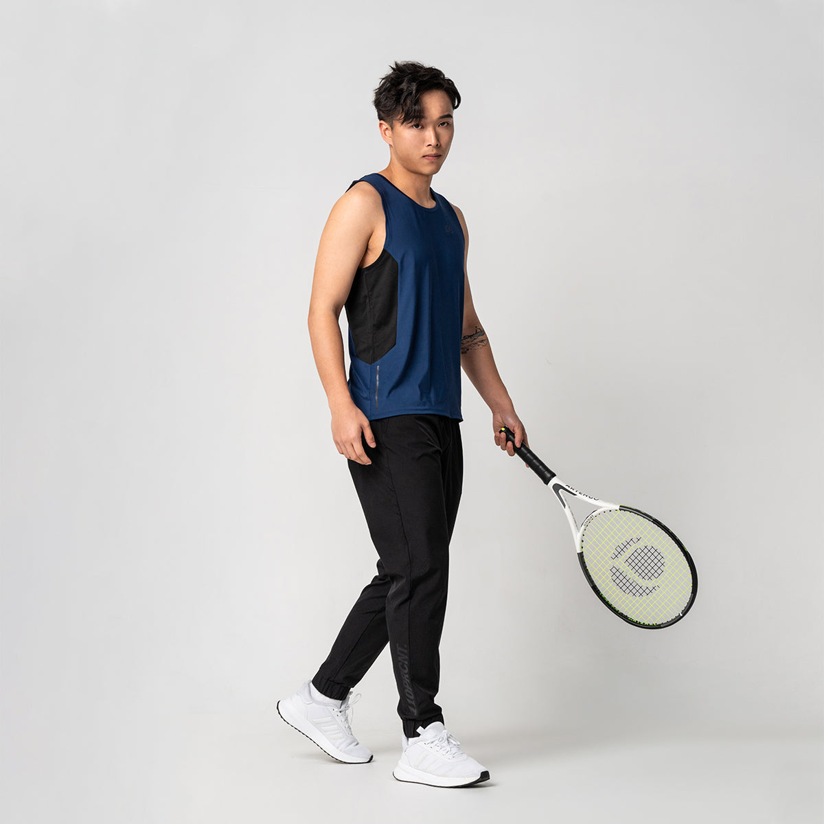 Image of Training Breathable Mesh Blocking Tank Top for Men